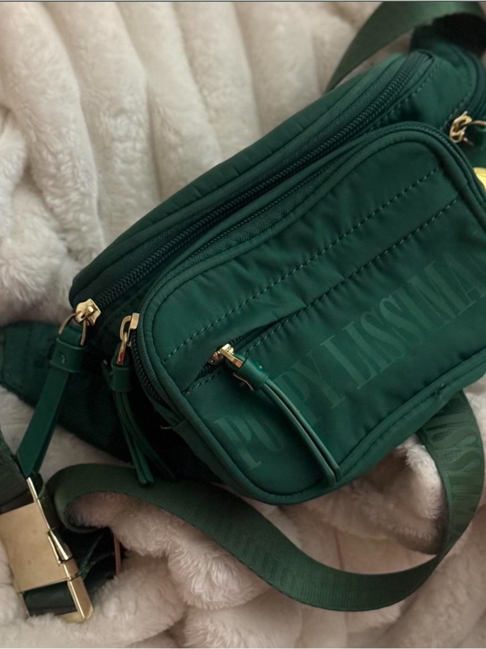 Poppy Lissiman Grass Green Waist Bag - crossbody